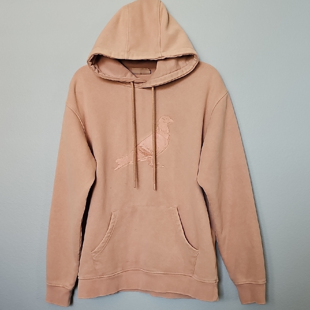 Staple Large Clay Colored Broadway washed Pigeon Hoodie Bird Design